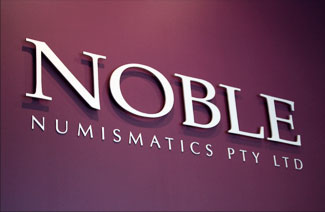 Noble Numismatics Pty Ltd signage